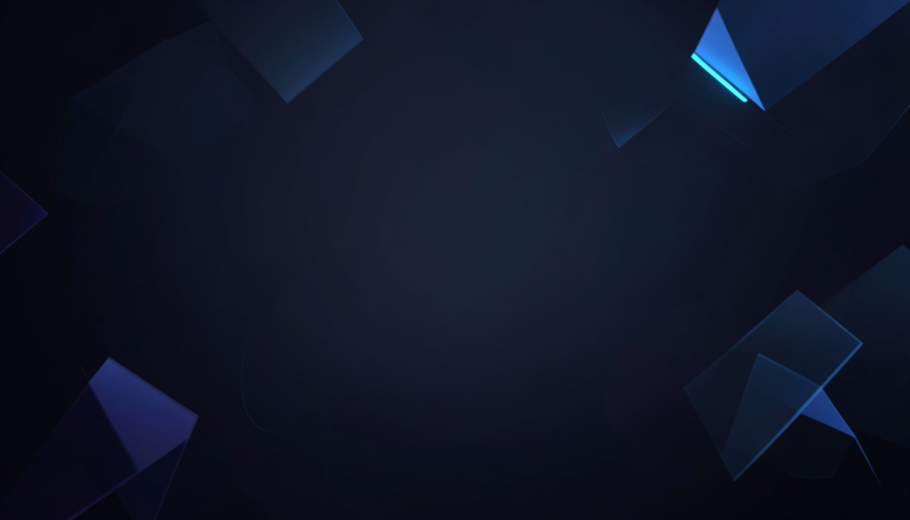 Dark gradient workspace with abstract geometric shapes and soft blue accent lighting, suggesting a creative digital design environment