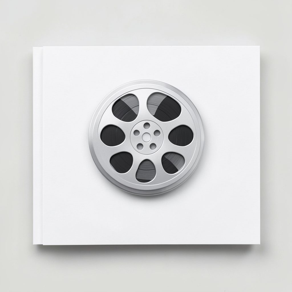 Film reel icon on a white card with soft shadow, representing multimedia tools