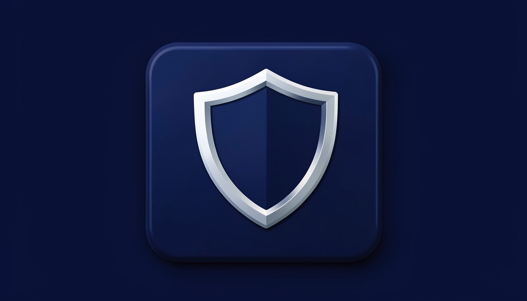 Rounded image tile with a deep navy background and shield motif, suggesting antivirus software